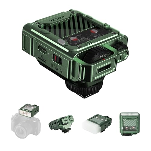 VILTROX Spark Z3-N TTL Camera Flash for Nikon, GN16 6500K On-Camera Flash Speedlite with 7 Power Levels, 650 Full-Power Flashes, 1s Recycle, 26Ws Output, 3.7V/1800mAh Li-ion Battery, Softbox (Green) Z3-N(Green)