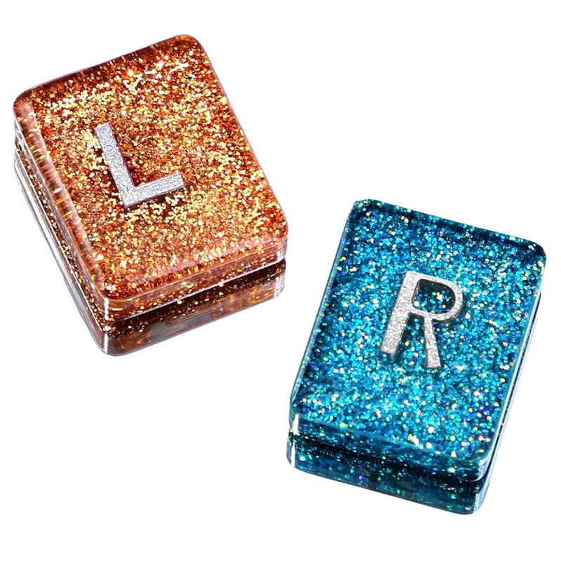 2 Pack X Ray Film Markers with Lead Letters L & R - Reusable Adhesive Initials for Professional Identification, Office Organization Tool, Lightweight Badge Accessory (Orange) Orange