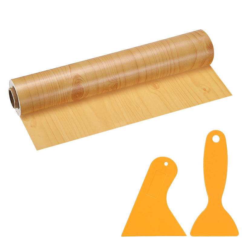 PATIKIL Wood Grain Repair Tape, 12" x 33' Self Adhesive Realistic Wood Tape with Scraper Durable Repair Patch for Furniture Floor Window Door Table DIY Home Decor, Cherry Wood 12"x33'