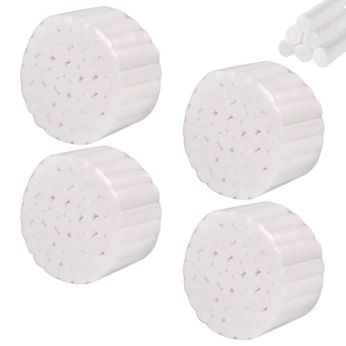 Pack of 200 Nosebleed Stoppers, Disposable Cotton Rolls Made of Medical Degreased Cotton, High Absorbency, for Dentistry, Wound Care and Nosebleeding