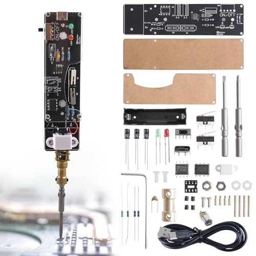DIY Mini Electric Screwdriver Soldering Kit for Home | With Phillips bit and slotted bit, electric screwdriver soldering kits, mint electronics kit, for soldering learning