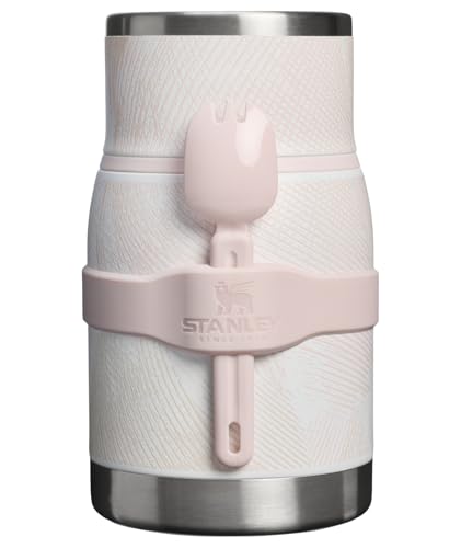 STANLEY Adventure To-Go Food Jar and Spork 24 oz | Vacuum Insulated Food Container | Wide Mouth Screw On Lid | Packable for Travel | Stainless Steel with Leakproof Lid | BPA-Free | Sahara Plume