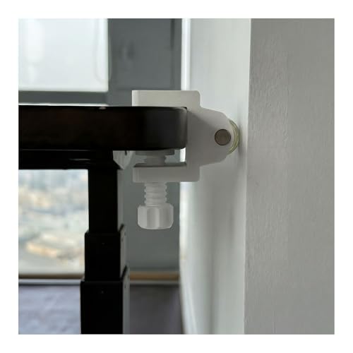 Standing Desk Anti Wobble Stabilizer 2 Pack, White, Fits 0.5-1.2 in White (2-pack 0.5"–1.2" Desk Thickness)