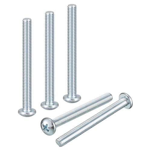 DTGN #10-32x2 pan head machine screws, blue-tinged silver finish, 100-piece pack