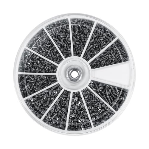 Vanttokeey 600-piece small screw and nut assortment kit with plastic storage box for watches and electronics