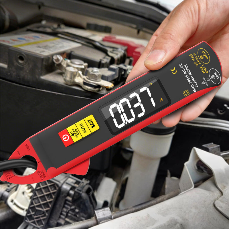 BSIDE UX1 Current Clamp DC AC 1 mA TRMS Mini Ampere Clamp Milliamps for Leak Current Car, Fully Automatic Intelligent Multimeter for Voltage Resistance Capacity Diode Temperature NCV Measuring