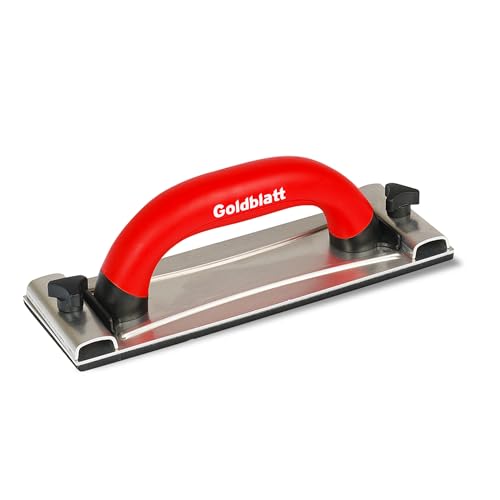 Goldblatt drywall hand sander with lightweight aluminum body, 9-3/8 x 3-1/8 inches