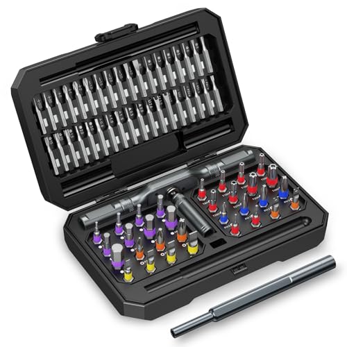 Bomivoi 71-in-1 magnetic ratchet screwdriver set with T-handle and assorted screwdriver bits