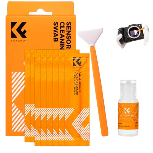 K&F CONCEPT Medium Format Sensor Cleaning Swab Kit, 12 Swabs + 20ml Cleaner