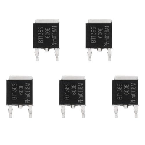 QUARKZMAN Pack of 5 Bidirectional Thyristor BT136S-600E TO-252 600V 4A Rail Silicon Controlled Rectifier for Electronic Instruments Smart Home Devices Drones