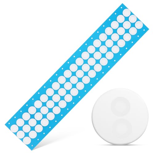 VALICLUD ePTFE microporous filter membrane discs, 20×10mm adhesive mushroom cultivation stickers, 60-piece pack
