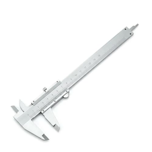 Vernier Calliper 150 mm Stainless Steel High Precision Calliper Analogue | Shockproof Caliper with Case, Metric & Inch Scale, Silver, with Depth Gauge, Industrial & Household, with Depth Gauge