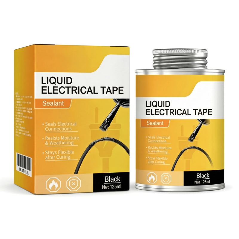 Liquid Electrical Tape, 125ML Waterproof Black Insulating Glue for Wires & Cables, Plugs, Circuit Boards, Automotive & Marine Use, Quick Dry, Replaces Traditional Insulation Tape