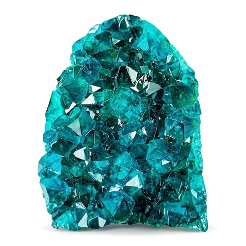 1Pc Lake Blue Geode Crystal Cluster - Unique Crystal Decor for Home Decor, Crystal Collections, Meditation (100-200g) 100-200g