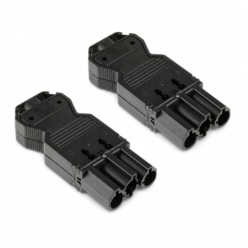 Powice GST18 feed plug, 2 pieces, Wieland plug compatible, GST18 power system plug for LED lighting, light strips and power distribution, Wieland socket alternative b