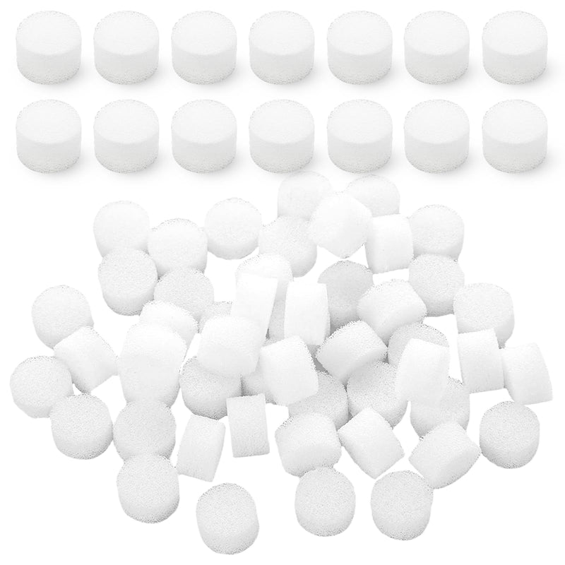 100 Pcs Nebulizer Filter Replacement, Universal White Sponge Air Filters for Compressors (0.59 x 0.35 Inches)