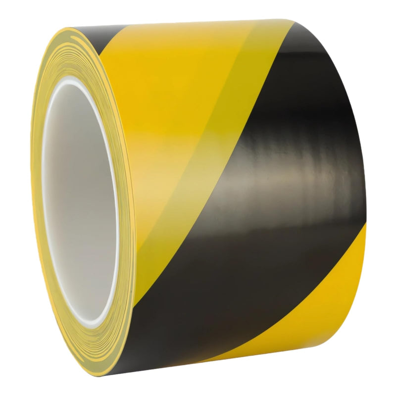 3 Inch x 200FT Black and Yellow Safety Tape, Hazard Tape, Warning Tape, Caution Tape Roll, Floor Marking Tape for Gymnasium, Walls, Floors, Pipes and Equipment in Construction Sites & Hazardous Areas Yellow&Black