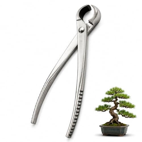Yferrovibe 8.3-inch knob cutter bonsai tool with rounded cutting jaws for precise branch removal