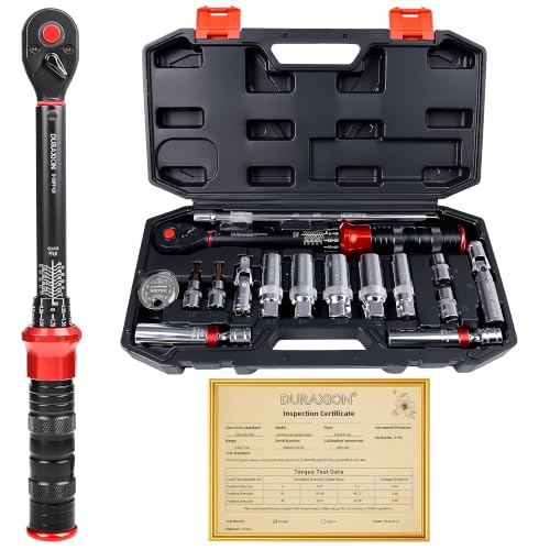 DURAXION 3/8-inch drive torque wrench with magnetic spark plug socket set, 16-piece kit