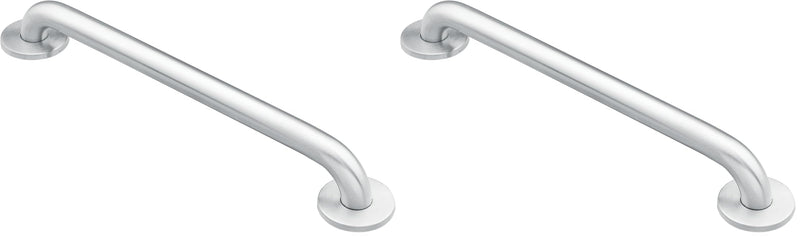 Moen DN8712 Bathroom Safety 12-Inch Stainless Steel Bathroom Grab Bar, Stainless (Pack of 2) (Pack of 2)