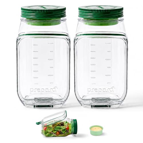 Prepara Salad Pod, Set of 2 - Dressing Capsules Included Salad Pod, 2-Piece