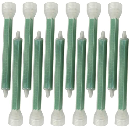 Nextpal 12-pack epoxy mixing nozzles with square static mixer tips for 1:1 and 2:1 adhesive cartridges