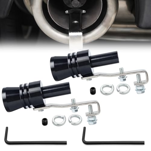 Pack of 2 Exhaust Sound Boosters, Sound Amplifier for Vehicles, Improving Engine Noise, Easy Assembly without Welding, Compatible with Cars and Motorcycles, Ideal for Tuning and Motorsports
