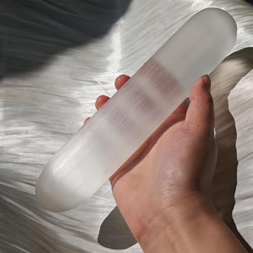 7.9 x 1.6" Polished Selenite Crystal Wand 1.2 lb Large Selenite Stick