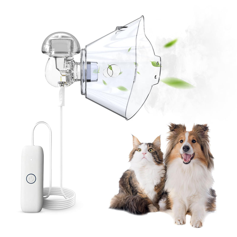 [Australia - AusPower] - iKeener Pet Mesh Nebulizer for Dogs & Cats, Portable Nebulizer for Pet Breathing Problems, 2 Adjustable Mist Modes, Low Noise, Rechargeable 600mAh Battery, Auto Shut-Off 