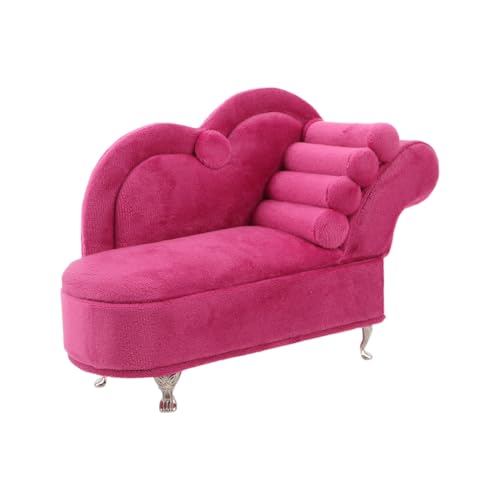 Velvet Jewelry Organizer Box Sofa Bed Shape with Divided Sections for Earrings Necklace Storage Small Jewelry Display Holder for Women Vanity Home Decor