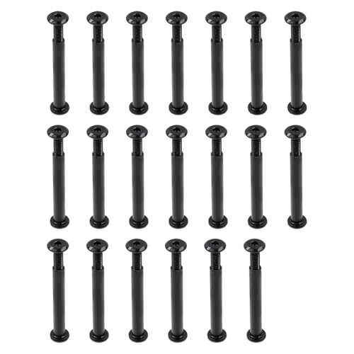 Tighall M4×35mm black furniture bolts and barrel nuts, 20-set hex screw kit with Allen wrench