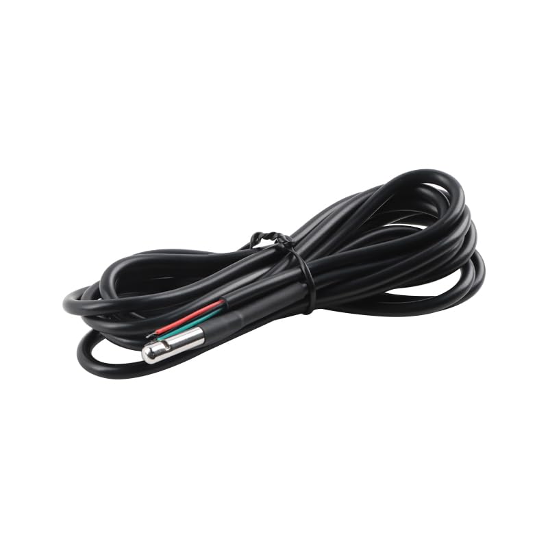 MusRock AHT10 digital temperature and humidity sensor module with stainless steel probe cable, 2m I2C interface