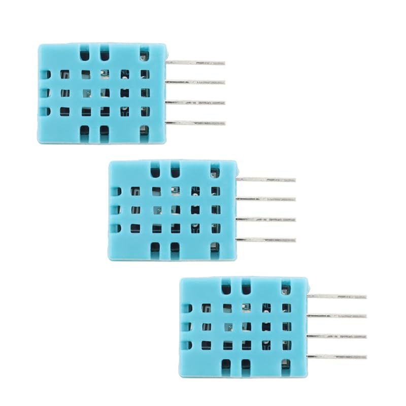 3Pcs DHT11 Digital Temperature and Humidity Sensor Module 3.3V-5V Humidity Measure Range 20%-95% Blue Shell