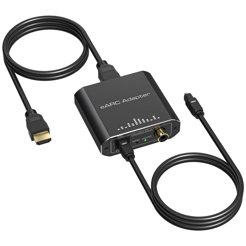 VPFET HDMI eARC Audio Extractor Only Work for HDTV ARC/eARC Audio Adapter Converter HDTV Audio Transmitted via Toslink+Coaxial ports Support 192KHZ for Soundbars Home Theaters and Audio Systems No CEC
