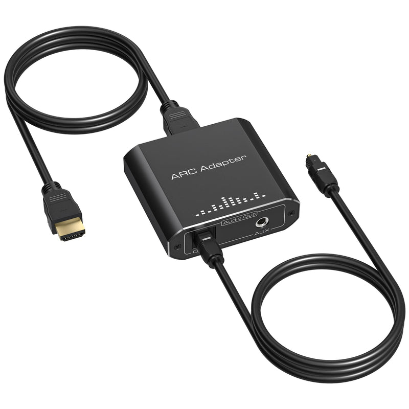 [Australia - AusPower] - VPFET HDMI ARC Audio Extractor Only Work for HDTV ARC to Optical HDMI ARC to RCA Audio Converter Adapter RCA to 3.5MM AUX+Toslink output Support 192KHZ for Soundbar Speaker Headphones Amplifier No CEC 