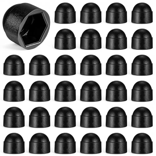 ZEYIYER M8×13mm plastic nut covers, 50-piece screw and bolt assortment set for exposed nuts