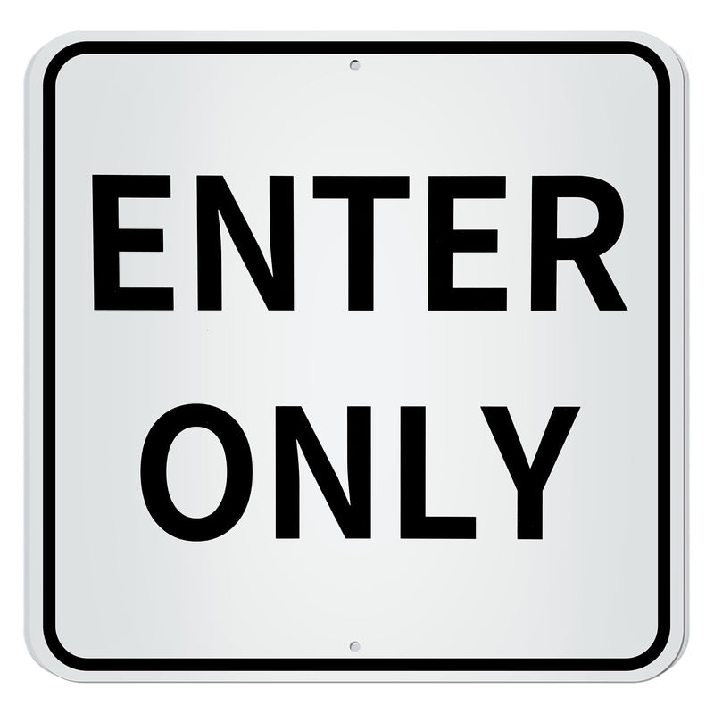 Colingmill Enter Only Metal Sign, 18 x 18 Inch Heavy-Duty Aluminum Traffic Sign, Rust-Free, UV Printed, Weather Resistant Safety for Parking Lot, Garage, Road, Driveway, Business