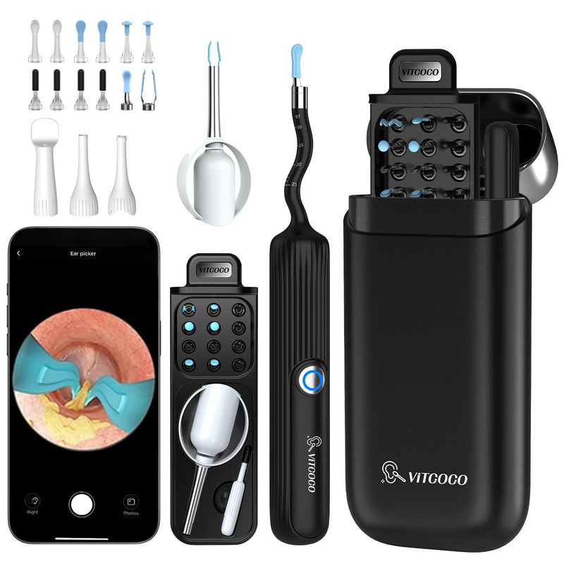 Flexible Ear Wax Remover Otoscope, 1080P Wi-Fi Ear Cleaner, 3.1 mm Ear Cleaner with Tweezers, Waterproof Ear Cleaner for Adults, Children and Pets