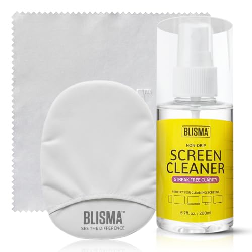 Screen Cleaner Kit 6.7 Fl Oz Spray, Microfiber Cloth & Glove BLISMA Screen Cleaner