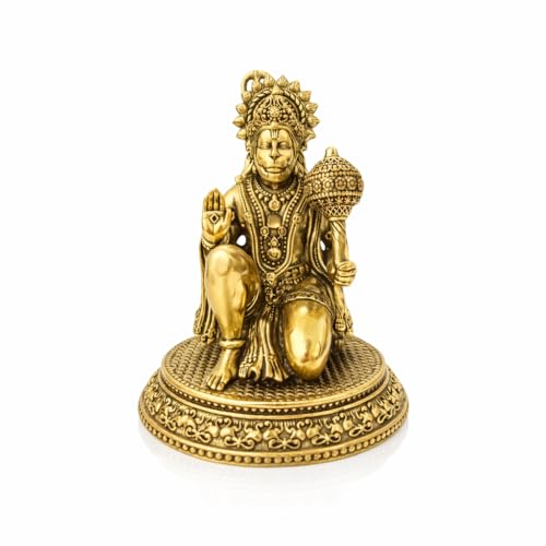Vastu Brass Hanuman Ji Statue |Size-7.5cm Approx |Weight-136gm Approx |Vastu Remedy for Home & Office |Hanuman Idol for Pooja | Vastu Brass Statue