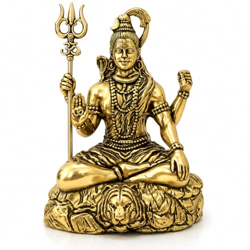 Vastu Brass Shiv Ji Statue |Size-5cm Approx |Weight-104gm Approx |Vastu Remedy for Home & Office |Shiv Ji Idol for Pooja |Brass Murti