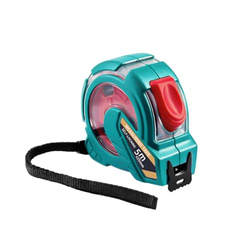 Tape Measure 5 m Self-Locking Shockproof Tape Measure with Metric & Inch Scale, Accuracy Class II, 25 mm Wide, Robust Measuring Tape & Ruler for DIY and Carpenters (25 mm, 5 m / 16.5 ft) 5m/16.5ft