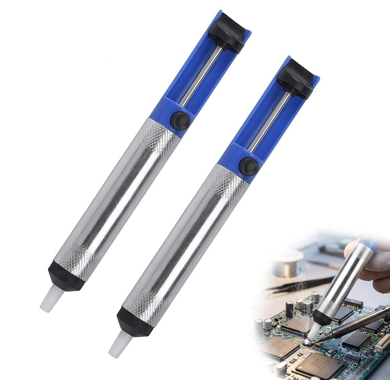 Zolara Pack of 2 Desoldering Pump, Soldering Pump, Antistatic Desoldering Suction Pump, Solder Suction Pump with Teflon Tip, for Extracting Liquid Solder for Use in Industry, Laboratories, Schools