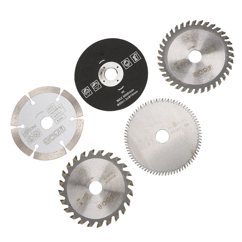 Goshyda High Quality Carbide Circular Saw Blade Fast Cutting 5 Pieces 85mm Inner Diameter 15mm for Electric Saw Machines [Versatile Tool]