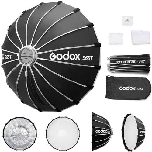 Godox Quick Release Softbox S65T 65cm/25.6in,Umbrella Bowens Mount Softbox