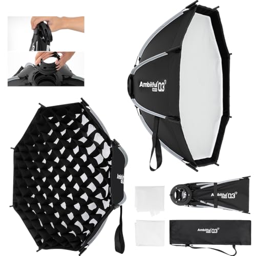 Ambitful Quick Release Softbox with Grid 31.4inch/80cm for Godox Mount 31.4inch 80cm