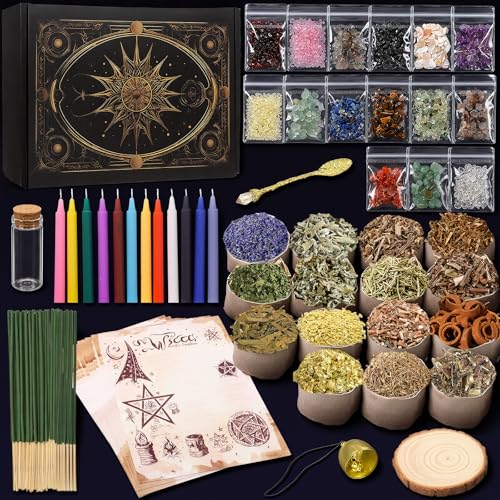 Witchcraft Kit for Spells, Wiccan Supplies and Tools for Rituals