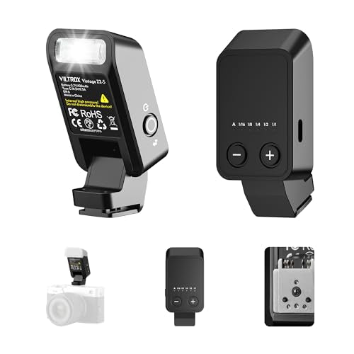 VILTROX Vintage Z2-S Mini Flash Speedlite, GN6 Powerful 6500k TTL On-Camera Flash Light with 5 Power Levels, 700 Full-Power, 10Ws Output, 2s Recycle, Mini Camera Flash Compatible with Sony Cameras
