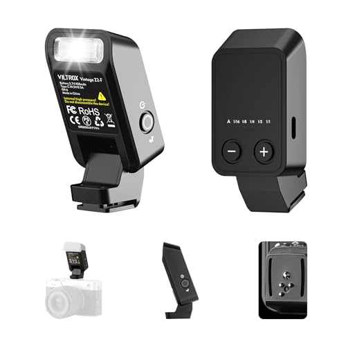 VILTROX Vintage Z2-F Mini Flash Speedlite, 6500k GN6 Powerful TTL On-Camera Flash Light with 5 Power Levels, 700 Full-Power, 10Ws Output, 2s Recycle, Camera Flash Compatible with Fuji Cameras