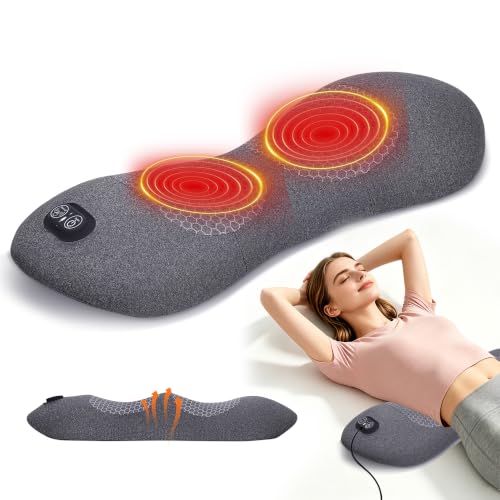 Lower Back Massager, Heat Vibration Lumbar Support Pillow